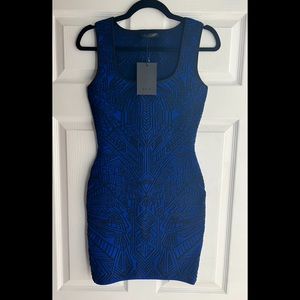 RVN Tank Mini Dress in Blue and Black